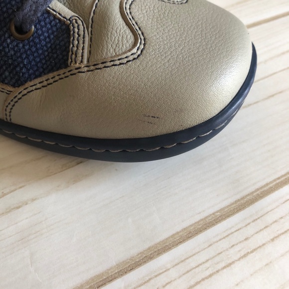 BORN vintage blue grey leather corduroy lace up shoes - Picture 7 of 12